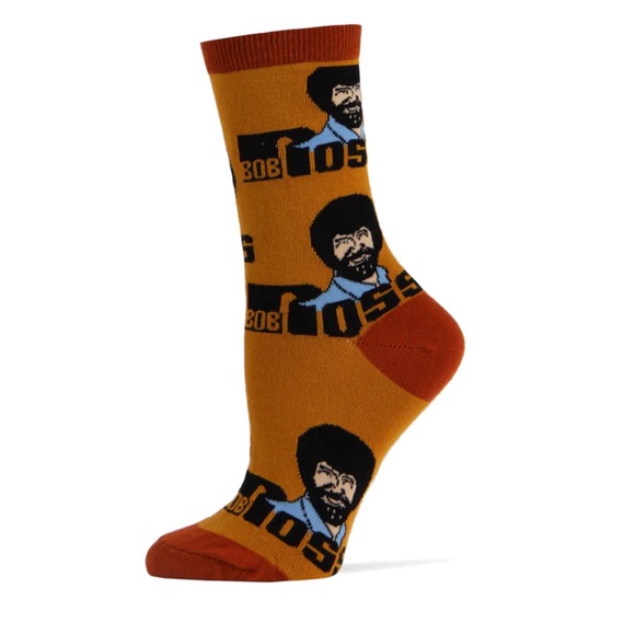 NWT Bob Ross Women's Crew Length Socks - Picture 2 of 2